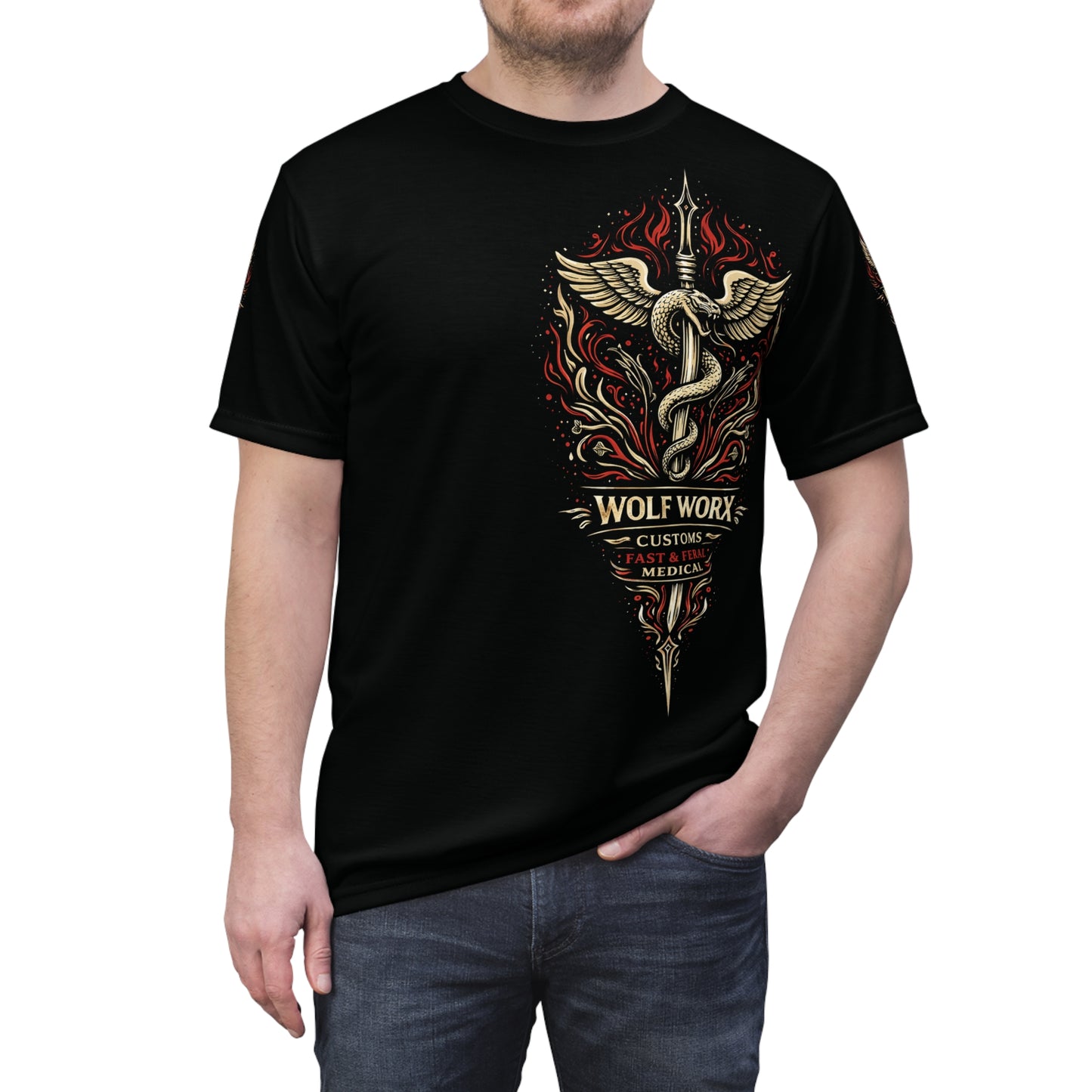 Wolf Worx Customs Fast & Feral Hot Rod Heroes Medical T Shirt