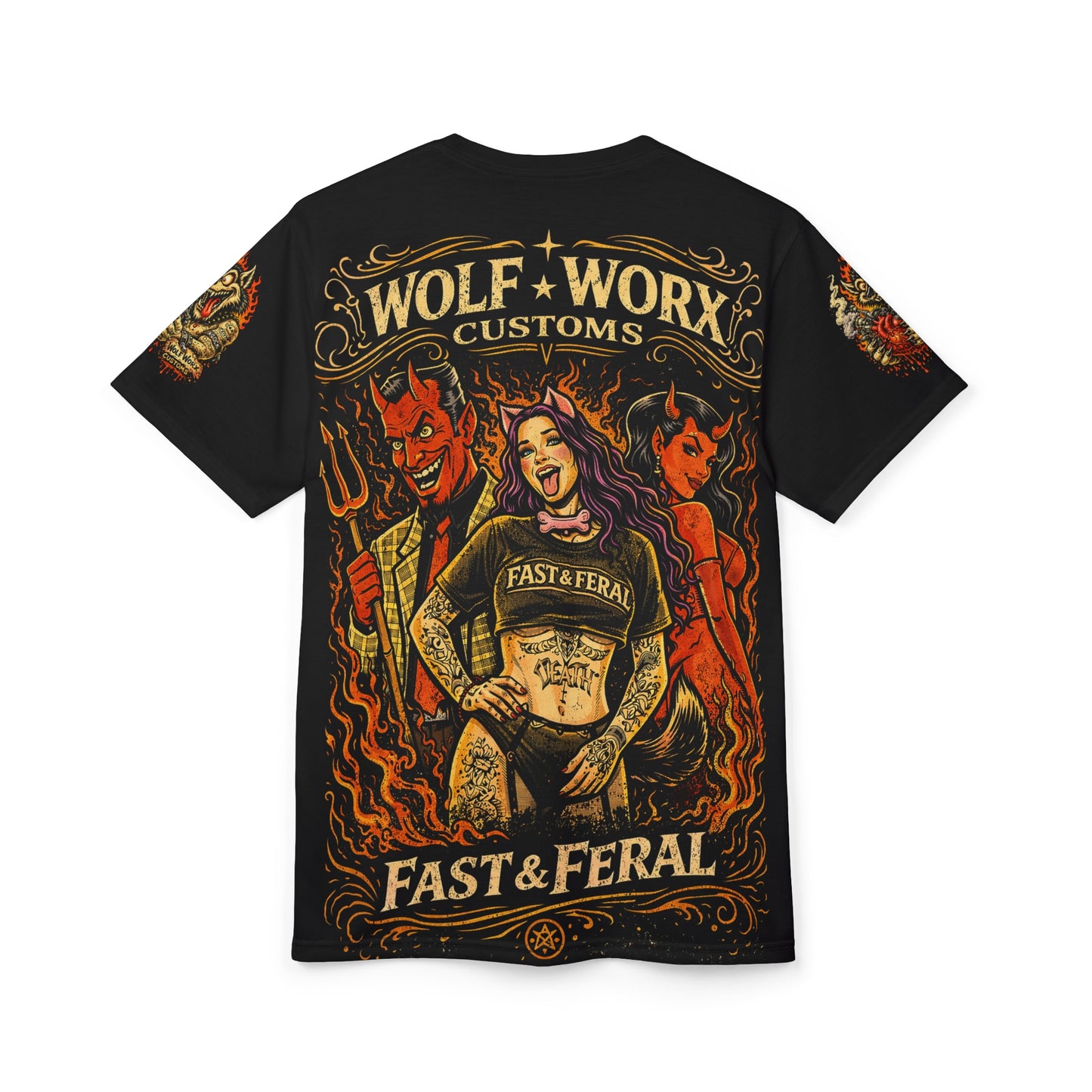 Wolf Worx Customs Raised On Legacy Fast & Feral Kenzie Killz Coop Inspired Vintage T- Shirt