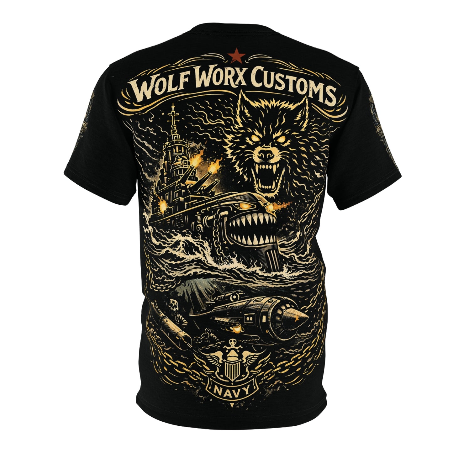 Wolf Worx Customs Hot Rod Heroes US Navy T Shirt