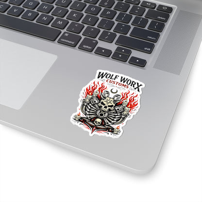 Wolf Worx Customs Motor Fire Sticker
