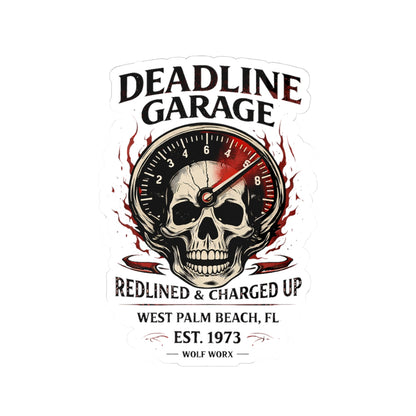 Wolf Worx Customs Deadline Garage Sticker
