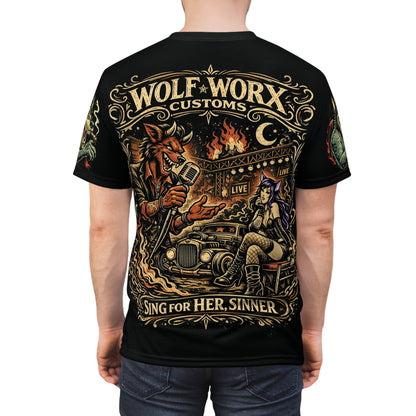 Wolf Worx Customs Raised On Legacy "Sing For Her Sinner" Coop Inspired Vintage T- Shirt