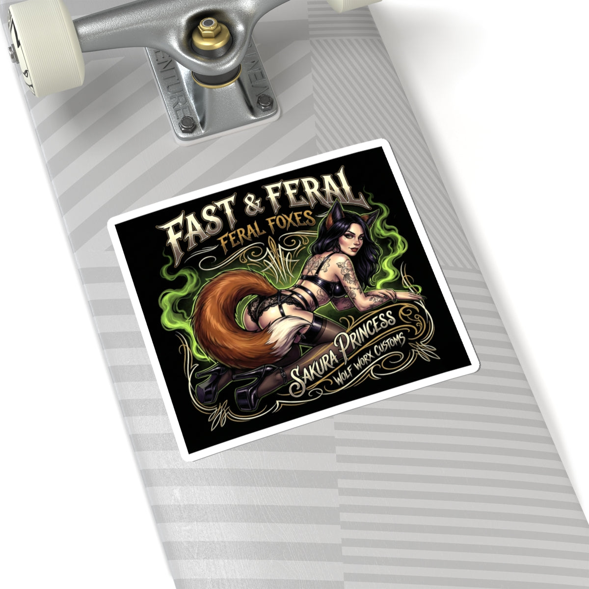 Feral Foxes Sakura Sticker