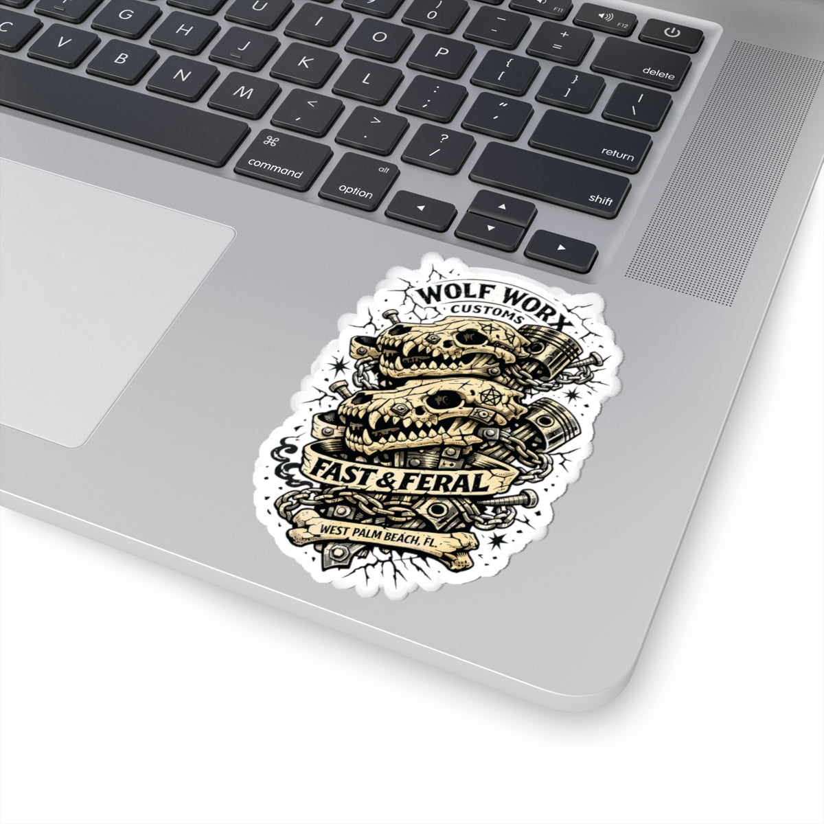 Wolf Worx Customs Skull Totem Sticker