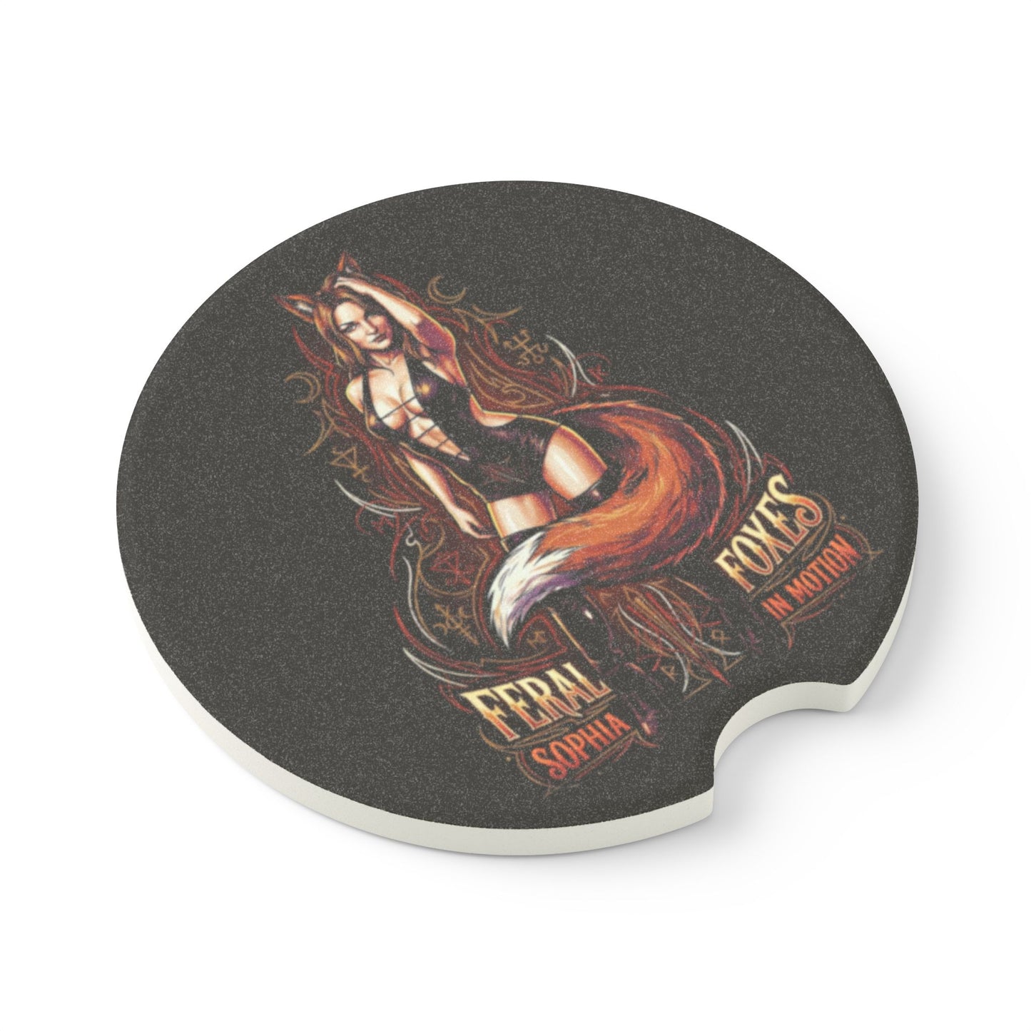 Feral Foxes Sophia Car Coaster