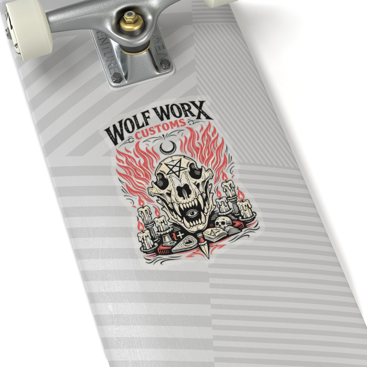 Wolf Worx Customs Skull Sticker
