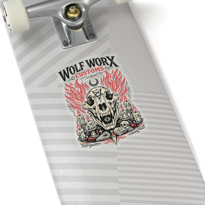 Wolf Worx Customs Skull Sticker