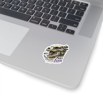Wolf Worx Customs Skull Pistons Sticker