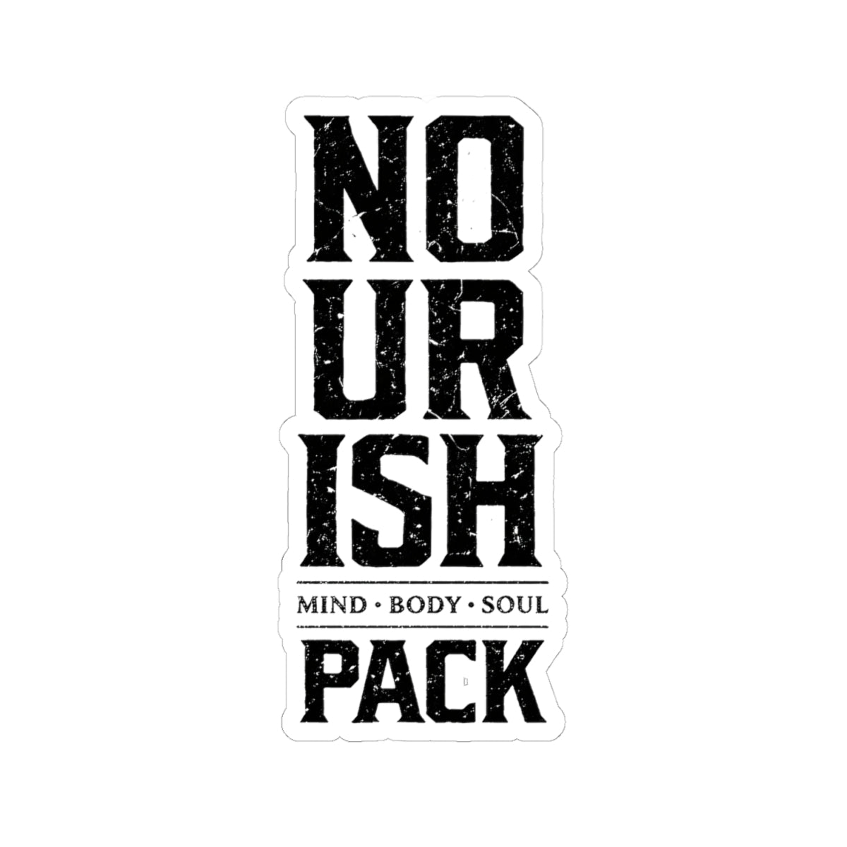 No Ur Ish NOURISH Block Sticker