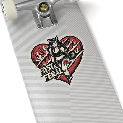 Wolf Worx Customs Fast & Feral Claw Your Heart Out Sticker