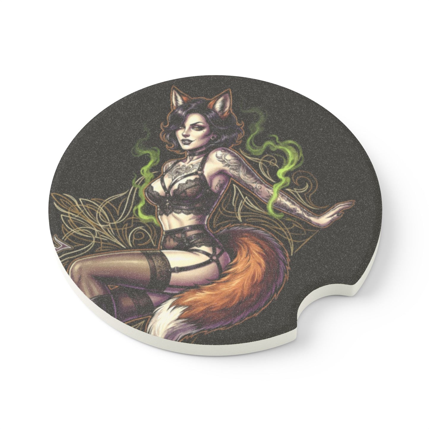 Feral Foxes Leandra Car Coaster