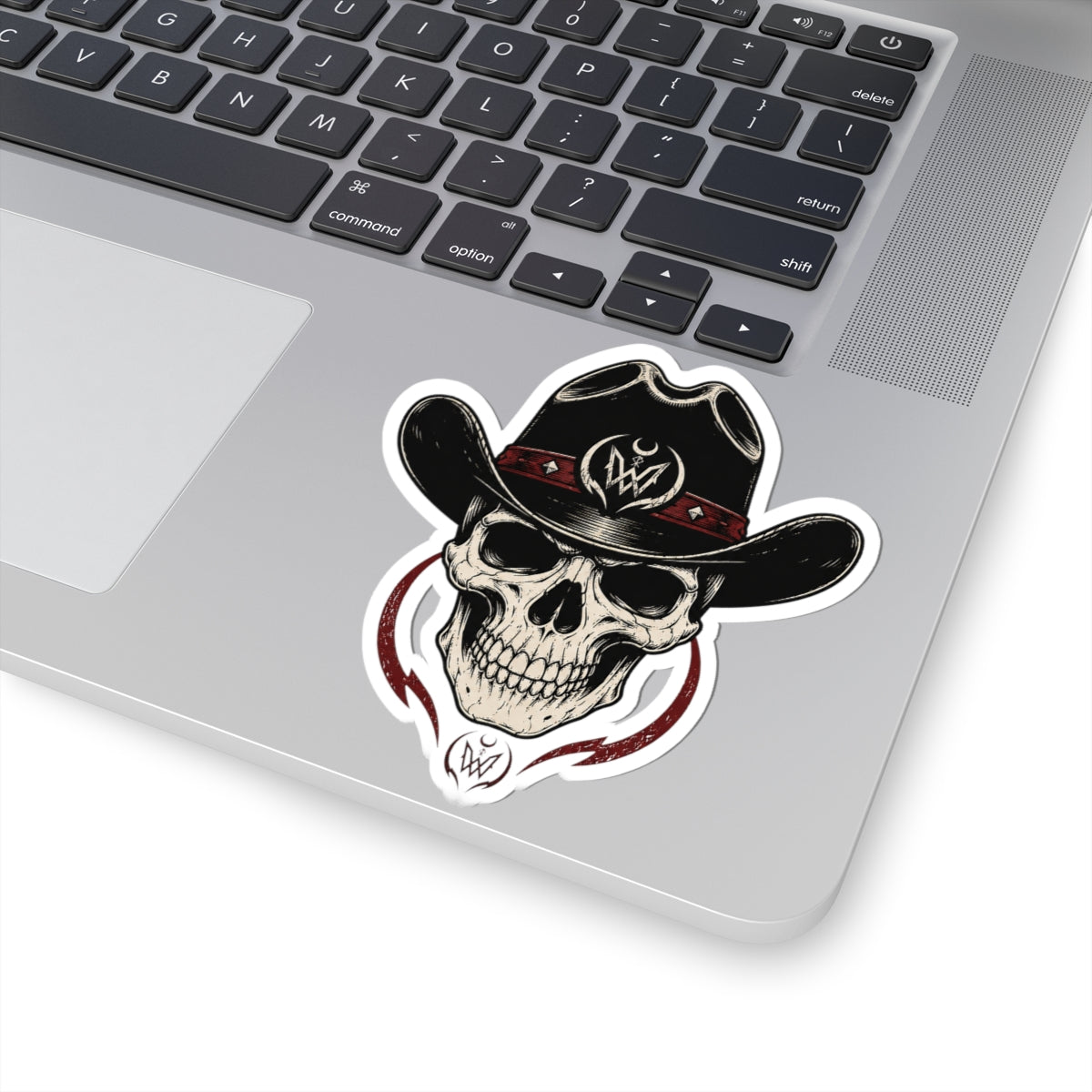 Double W Supply Co Cowboy Skull Sticker