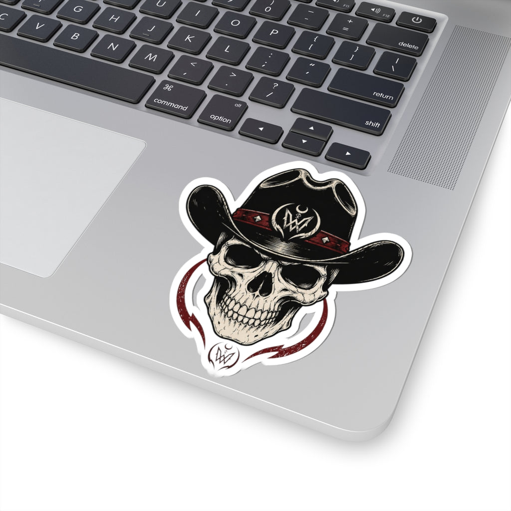 Double W Supply Co Cowboy Skull Sticker