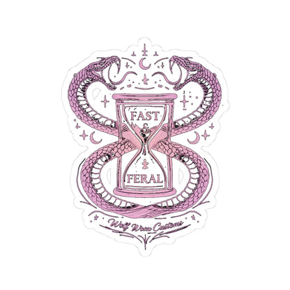 Wolf Worx Customs Fast & Feral Snakes Hourglass Sticker