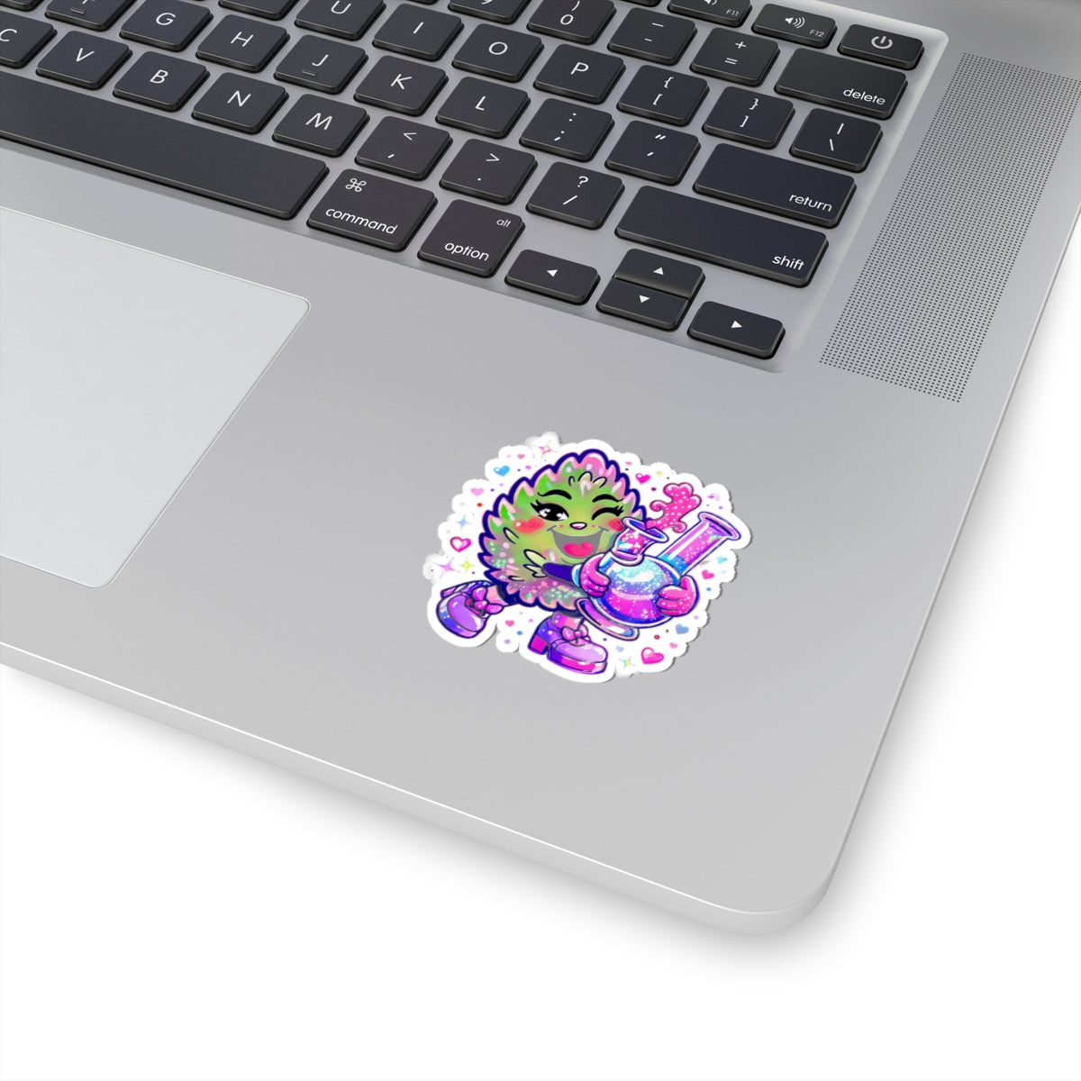 Kawaii Cannabis Nug Character Sticker | Kiss-Cut Sticker