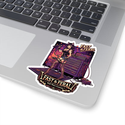 Wolf Worx Customs Fast & Feral Anime Sticker
