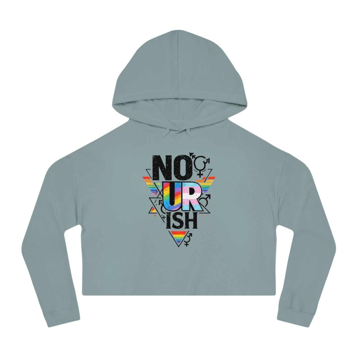 NO UR ISH Nourish Cropped Pride Sweatshirt (Proceeds Benefit Charity)