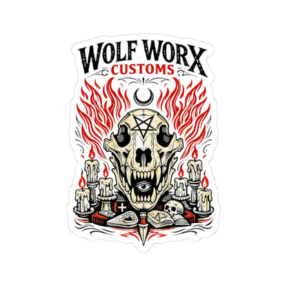 Wolf Worx Customs Skull Sticker