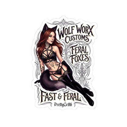 Feral Foxes PrettyGr86 Sticker