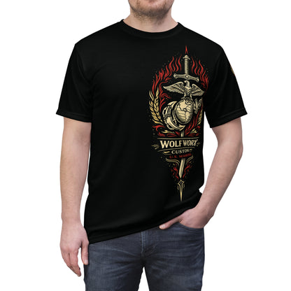 Wolf Worx Customs Hot Rod Heroes US Marines T Shirt