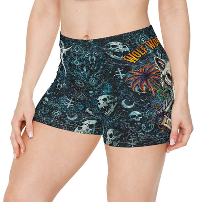 Fast & Feral Sunshine State Mafia Womens Blue Pattern Shorts