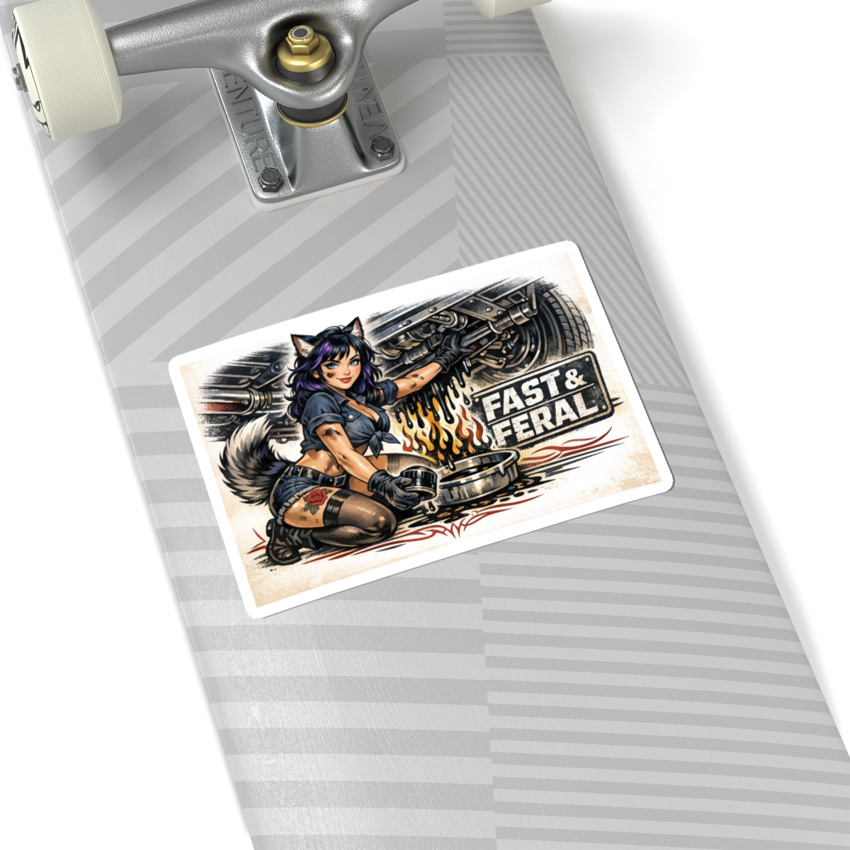 Wolf Worx Customs Fast & Feral Kenzie Killz Oil Change Sticker