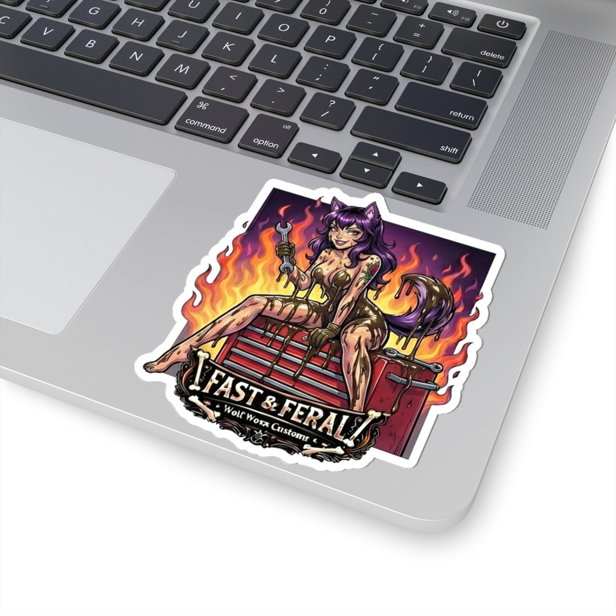 Wolf Worx Customs Fast & Feral Anime Sticker