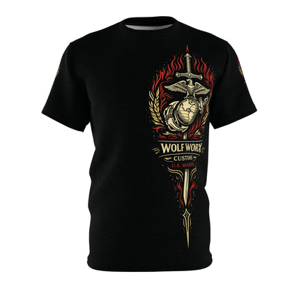Wolf Worx Customs Hot Rod Heroes US Marines T Shirt
