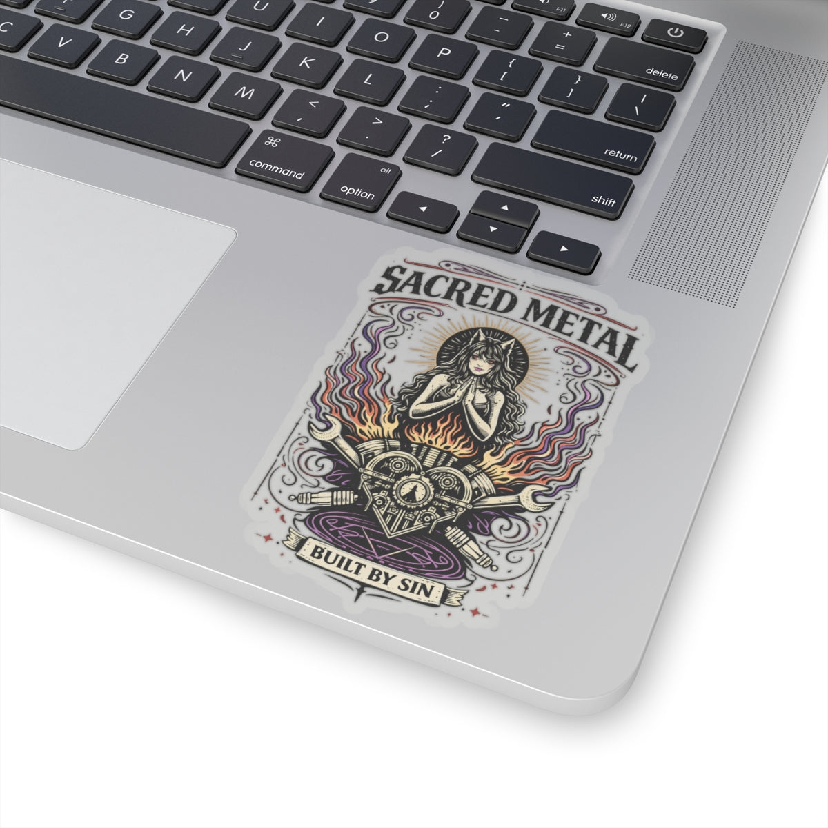 Wolf Worx Customs Sacred Metal Sticker