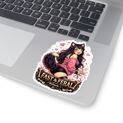 Wolf Worx Customs Fast & Feral Kenzie Killz Wink Sticker