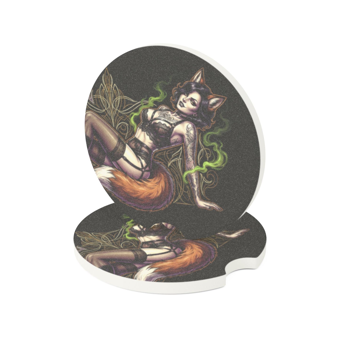 Feral Foxes Leandra Car Coaster
