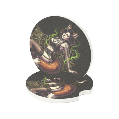 Feral Foxes Leandra Car Coaster