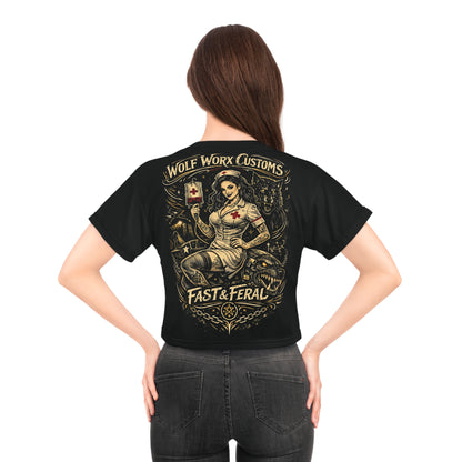 Wolf Worx Customs Fast & Feral Hot Rod Heroes Medical Cropped Baby T