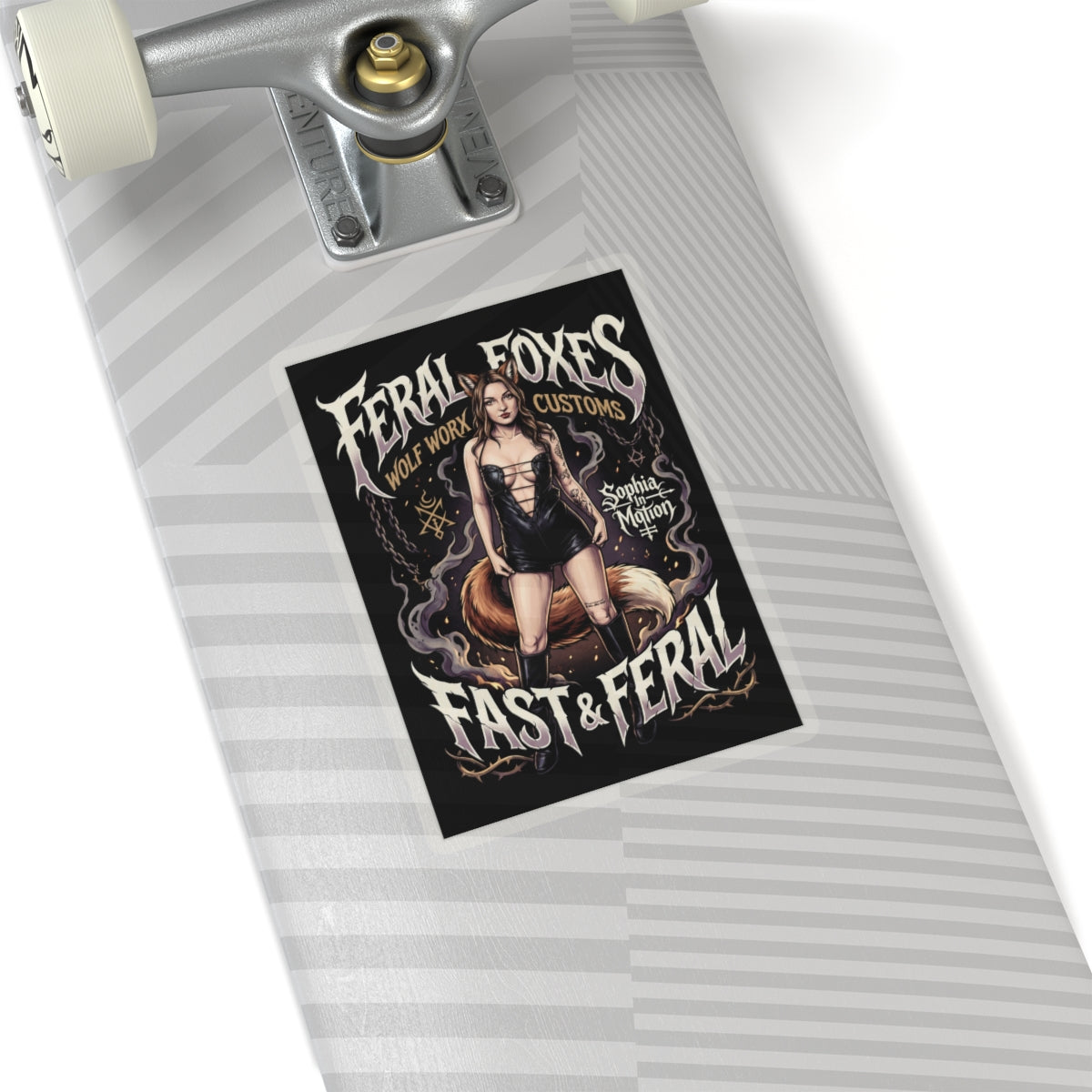 Feral Foxes Sophia In Motion Sticker