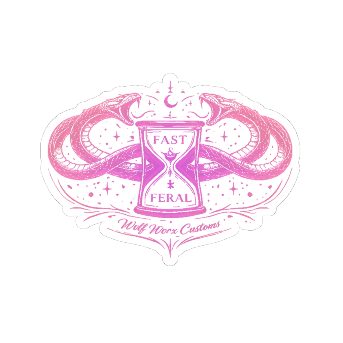 Wolf Worx Customs Fast & Feral Snakes Sticker