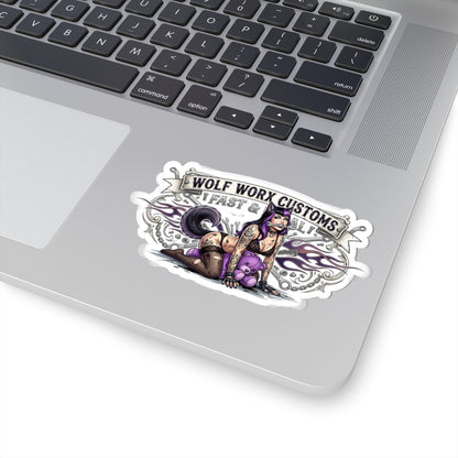 Wolf Worx Customs Fast and Feral Sticker