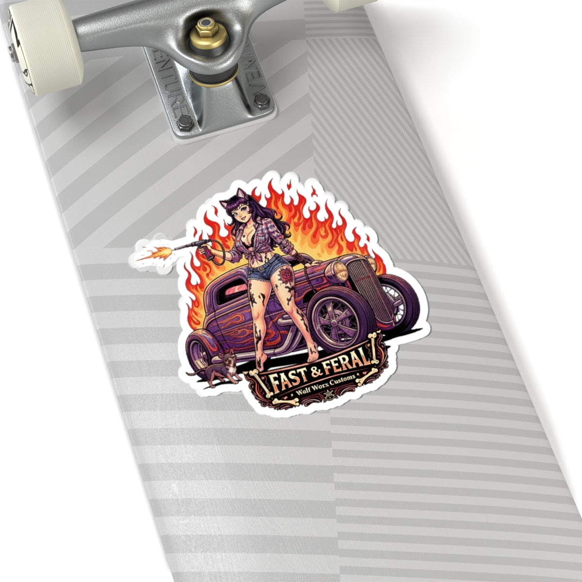 Wolf Worx Customs Fast & Feral Anime Sticker