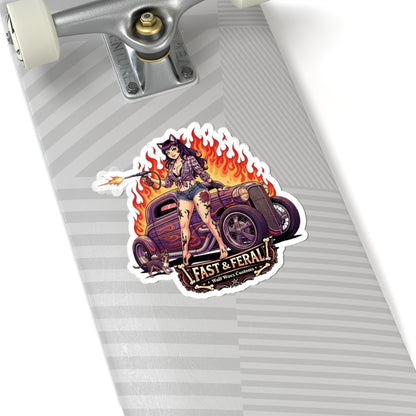 Wolf Worx Customs Fast & Feral Anime Sticker