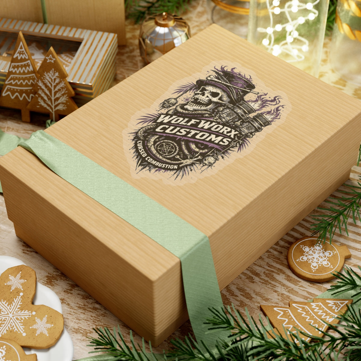 Wolf Worx Customs Cursed Combustion Sticker