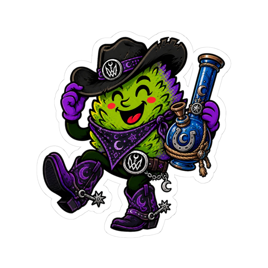 Cannabis Cowboy Cutie Kenzie Killz x Double W Supply Co Collab Sticker