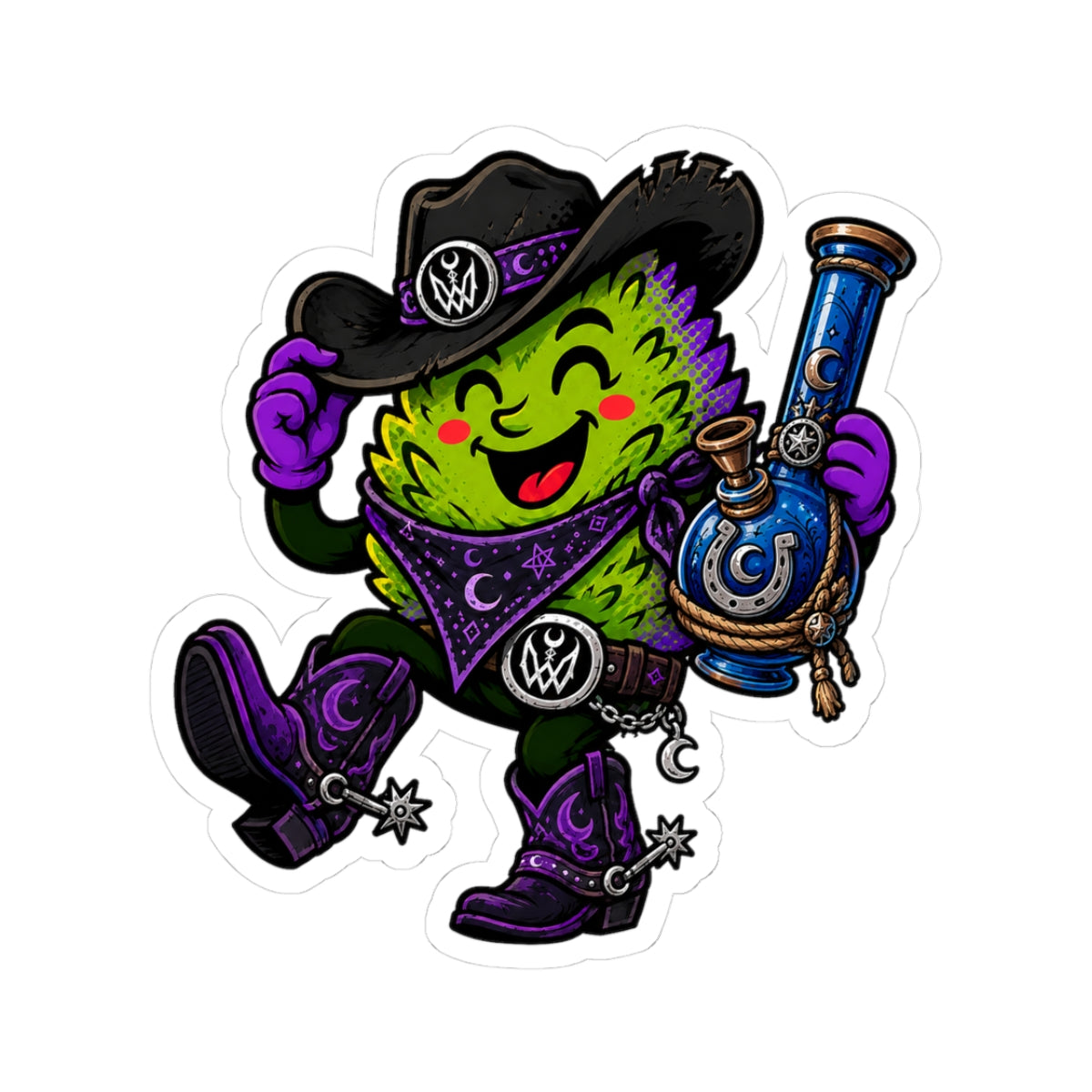 Cannabis Cowboy Cutie Kenzie Killz x Double W Supply Co Collab Sticker