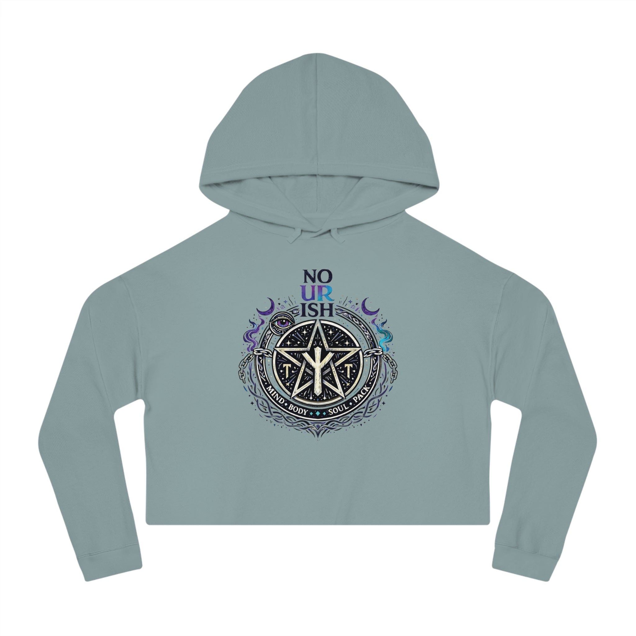 No Ur Ish NOURISH Cropped Hoodie SA/DA Awareness (Proceeds Benefit Charity)