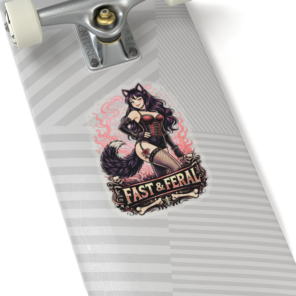 Wolf Worx Customs Fast & Feral Kenzie Killz Pinup Sticker