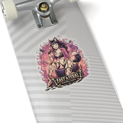 Wolf Worx Customs Fast & Feral Anime Sticker