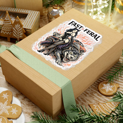 Wolf Worx Customs Fast & Feral Sticker