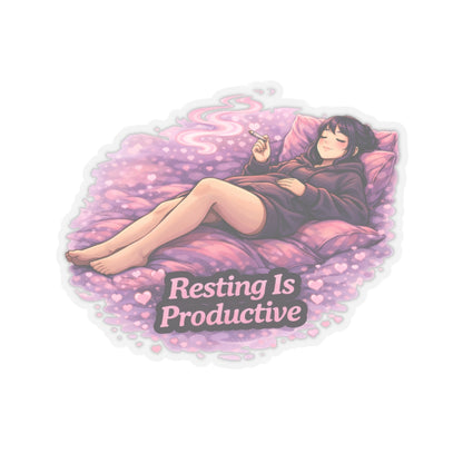 Kenzie Killz Manic Merch Resting Is Productive Sticker