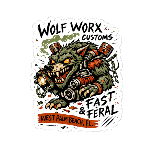 Wolf Worx Customs Rat Fink Sticker