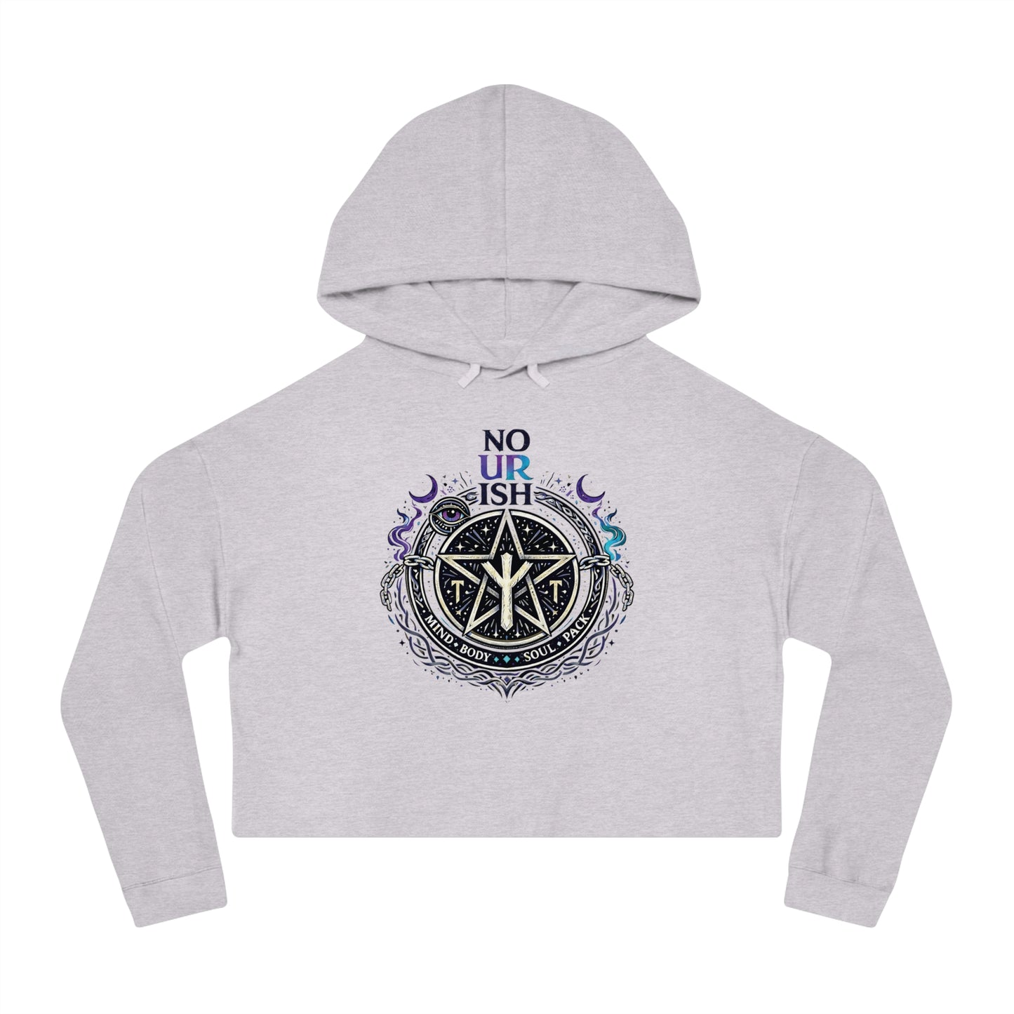 No Ur Ish NOURISH Cropped Hoodie SA/DA Awareness (Proceeds Benefit Charity)