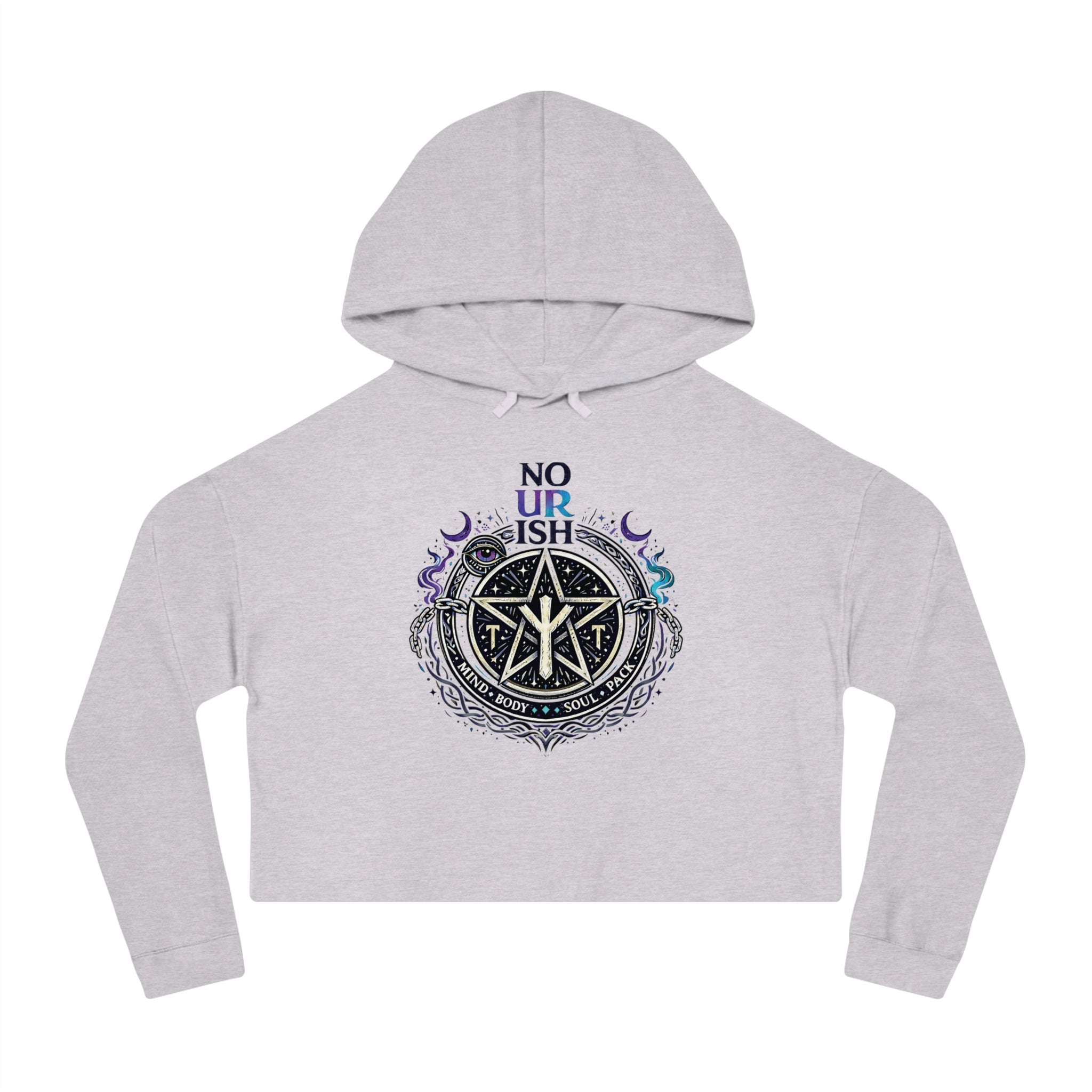 No Ur Ish NOURISH Cropped Hoodie SA/DA Awareness (Proceeds Benefit Charity)