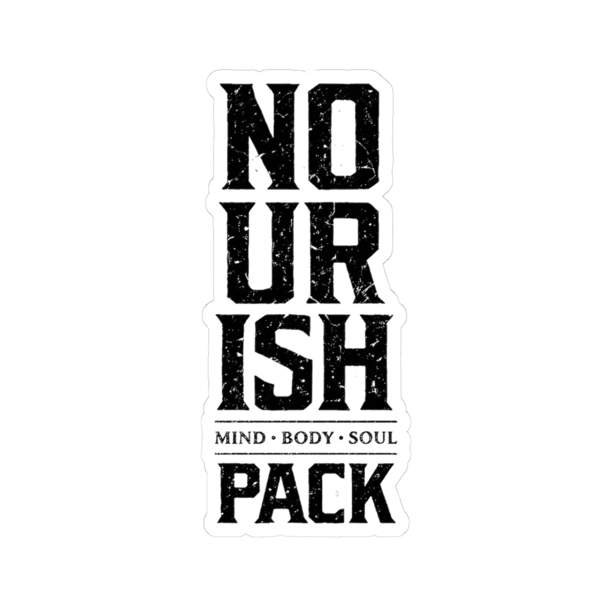 No Ur Ish NOURISH Block Sticker